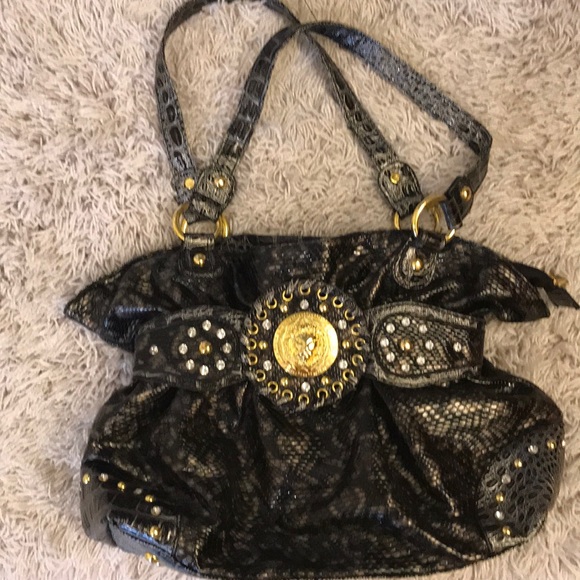 Black/Gold Shoulder Bag - Picture 1 of 4